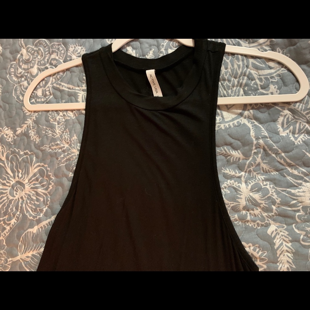 Black tank dress.